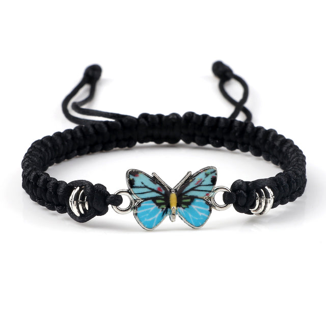 Armband Schmetterling Blau Schwarz
