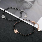 Glücksbringer Armband mit vierblättrigem Kleeblatt 