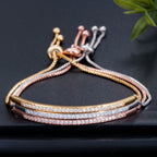 Damenarmband mit Zirkonia, Panzerkette