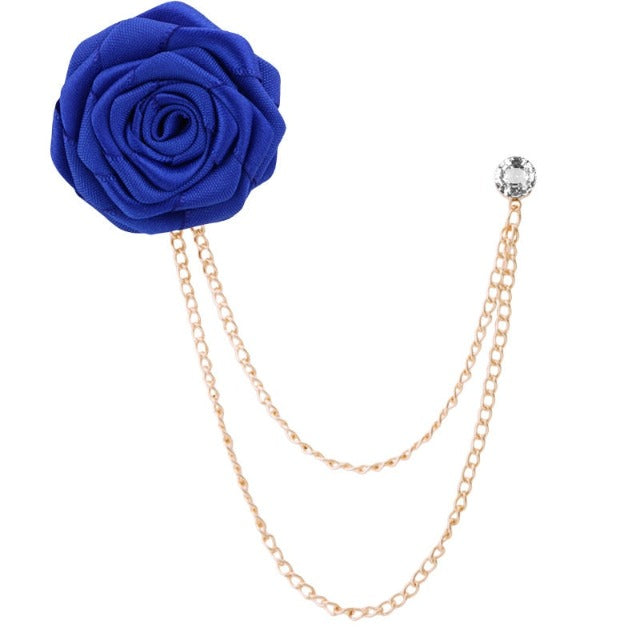 Roseblomst jakkesæt broche 