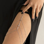Catena Coscia Oro & Argento per Donna argento
