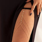 Catena Coscia Oro & Argento per Donna oro