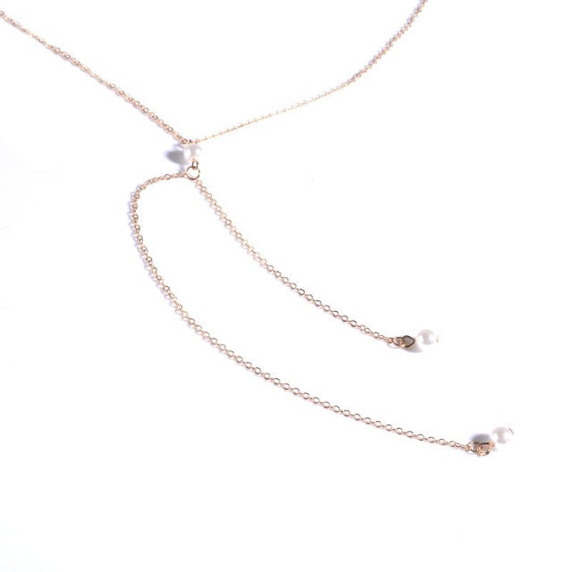Chaîne de Dos avec Perles pour Femme
