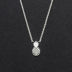 Halskette Ananas Gold & Silber für Damen silber