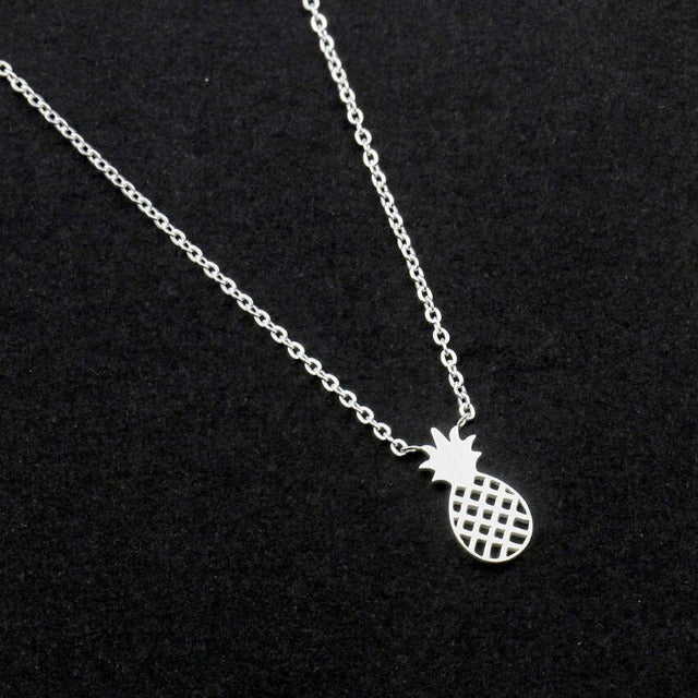 Halskette Ananas Gold & Silber für Damen silber