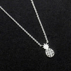 Halskette Ananas Gold & Silber für Damen silber