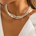 Collana di Perle Bianche Girocollo Donna