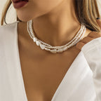 Collana di Perle Bianche Girocollo Donna