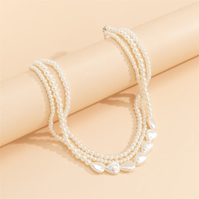 Collana di Perle Bianche Girocollo Donna
