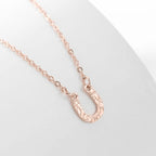 Collier Fer À Cheval Pendentif Porte Bonheur Sabot or rose