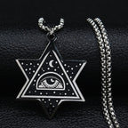 Collana Esagramma Stella di David Giudaismo Ciondolo stile 3
