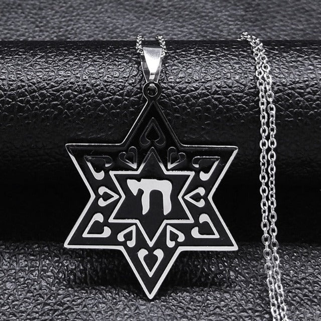 Collana Esagramma Stella di David Giudaismo Ciondolo stile 4