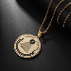Halskette Anhänger Auge der Vorsehung Pyramide Illuminati Gold