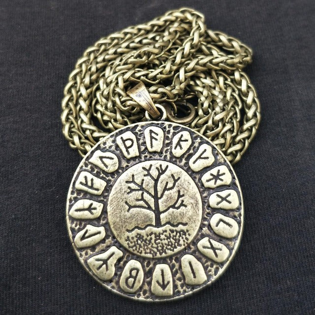 Yggdrasil Anhänger Halskette Bronze