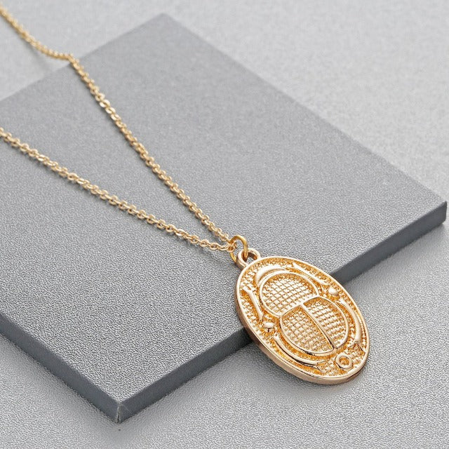 Ägyptisches Skarabäus-Halskette aus Gold