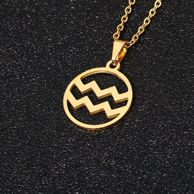 Collier Signe du Zodiaque - Pendentif  12 Constellations