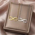 Collana Simbolo Infinito Pendente Donna Piccolo Cuore