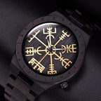 Viking Herrenholz-Uhr Schwarz