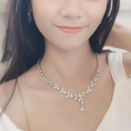 Parure Collana e Orecchini da Sposa Set argento