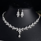 Parure Collana e Orecchini da Sposa Set argento