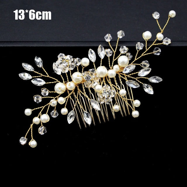 Haarreif Hochzeit Gold