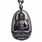 Buddha-Anhänger aus Obsidian