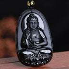 Buddha-Anhänger aus Obsidian