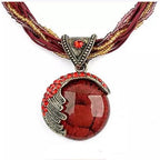Pendente Etnico Donna Rosso