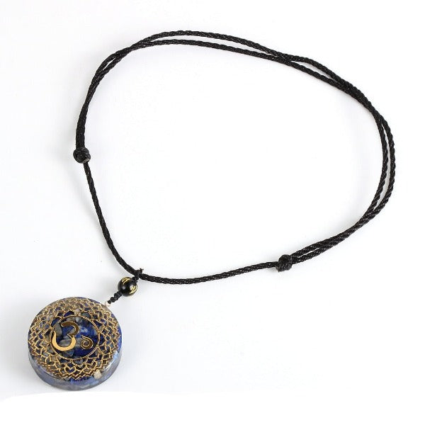 Orgonitstein-Anhänger & Halskette für Herren und Damen Schutz Meditation Lapislazuli