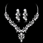 Set Collana e Orecchini da Sposa con Perle Parure